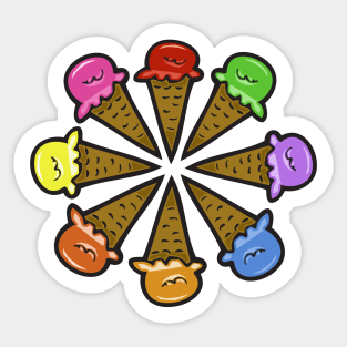 Ice Cream Cones Sticker